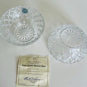LENOX "Crystal Diamond" Bowls NWT
